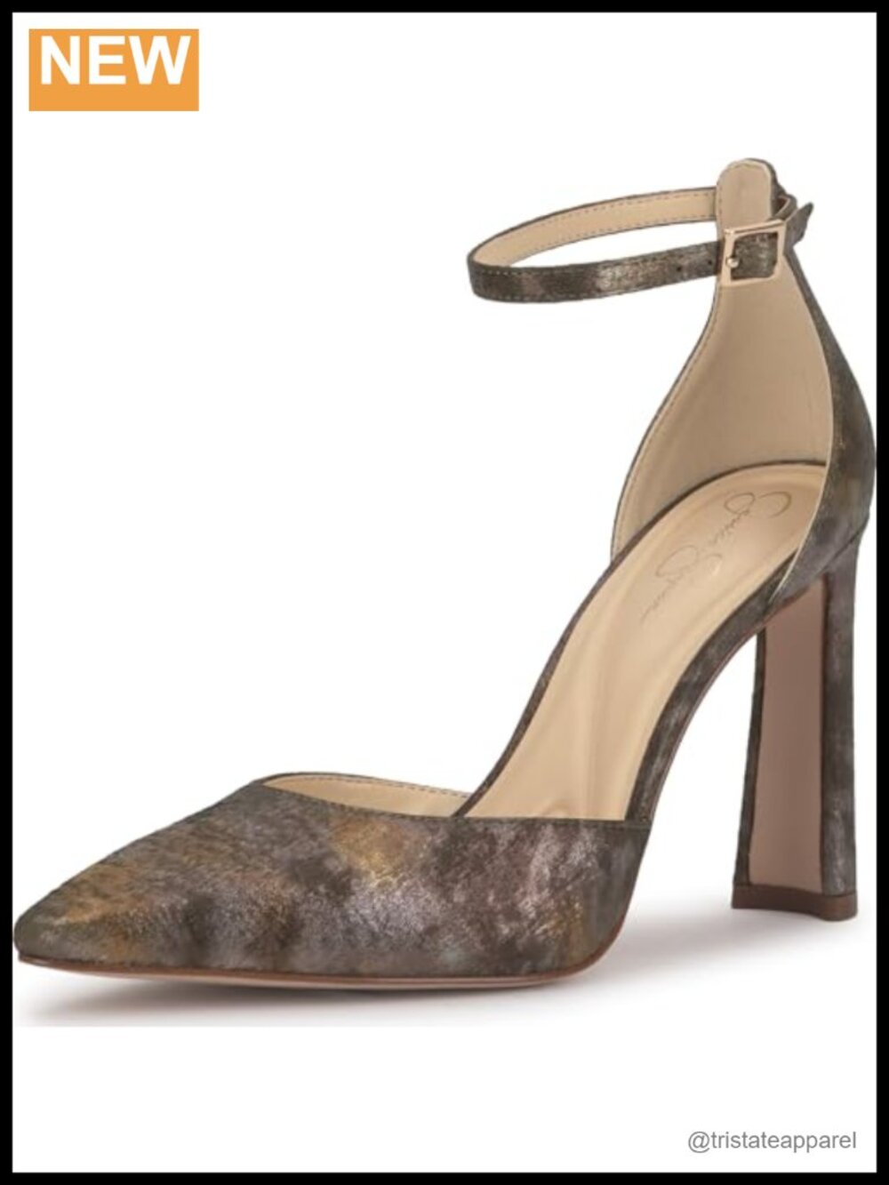 Ankle Strap Pointed Toe Stiletto Pump Dress Heel